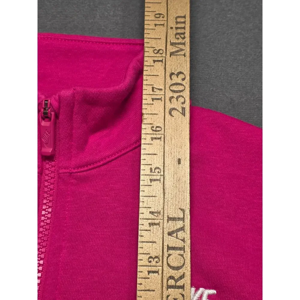 Nike Girls Cropped Pink Hoodie 10-11 Years Logo Soft Casual Medium